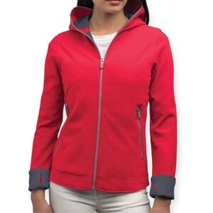 Scottevest Chloe Glow Zip Red Hoodie Jacket